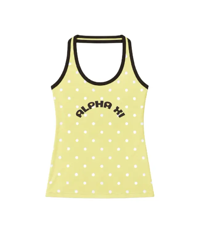 Alpha Xi Block Lettering Heart Design PR Tank