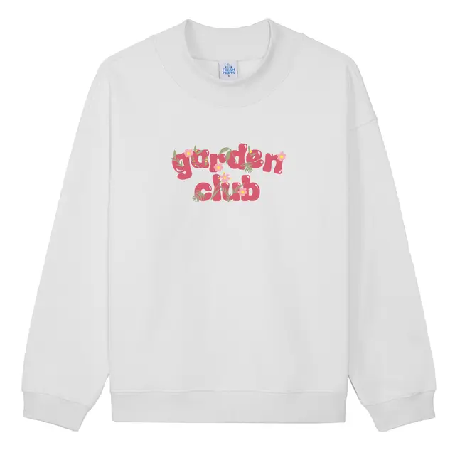 Garden Club Floral Text PR Crewneck 2