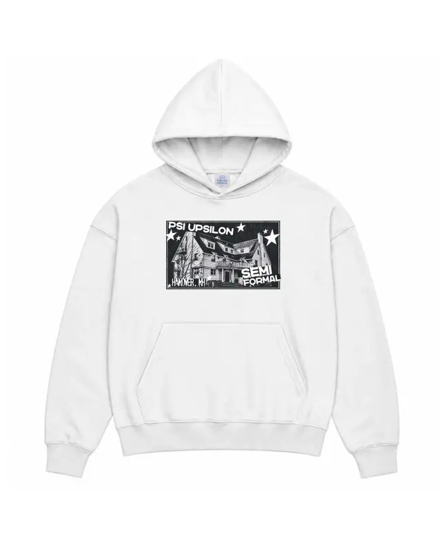 Psi Upsilon House Illustration Semi Formal Hoodie