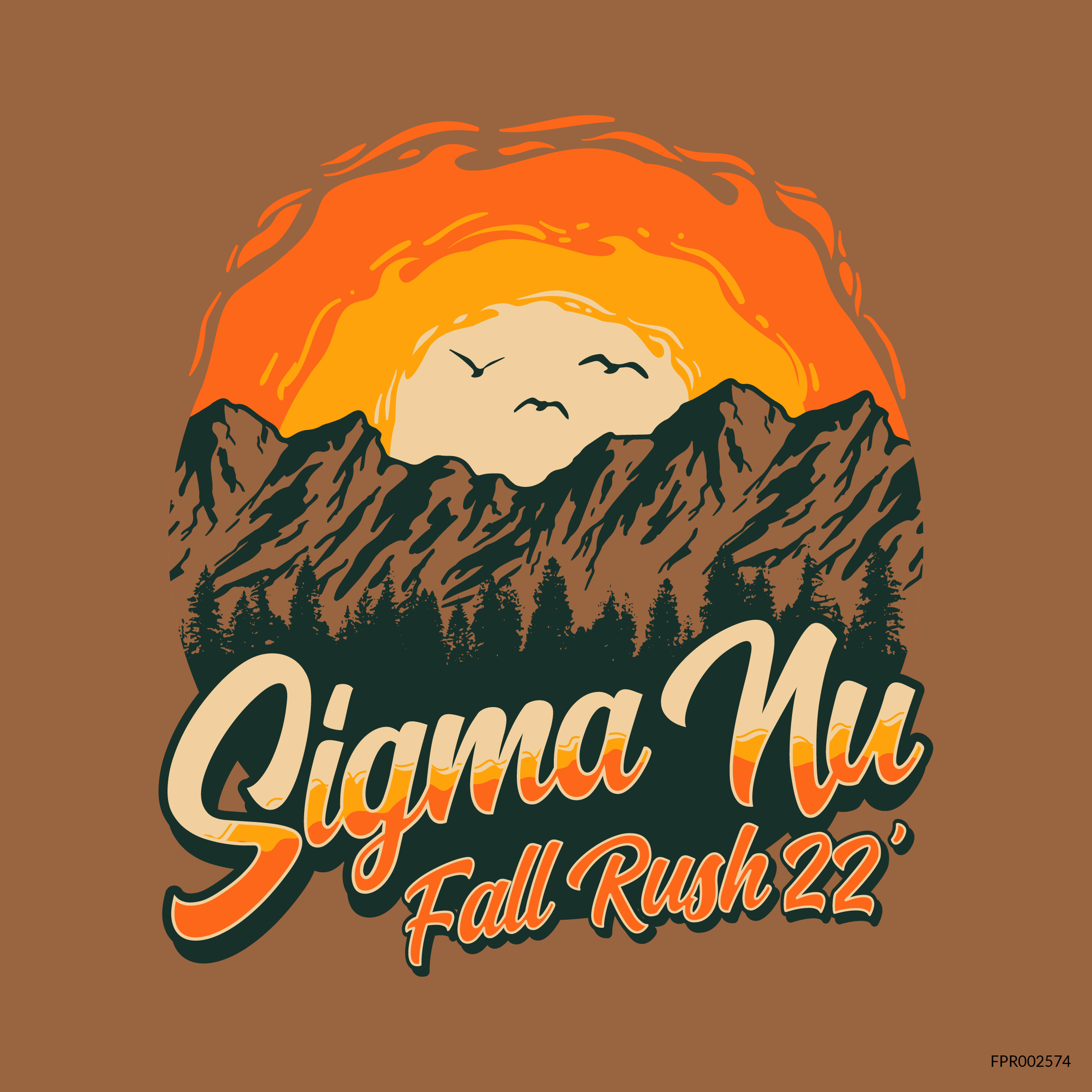 Mountain Rise Fall Rush Shirt Sigma Nu Merch | Fresh Prints