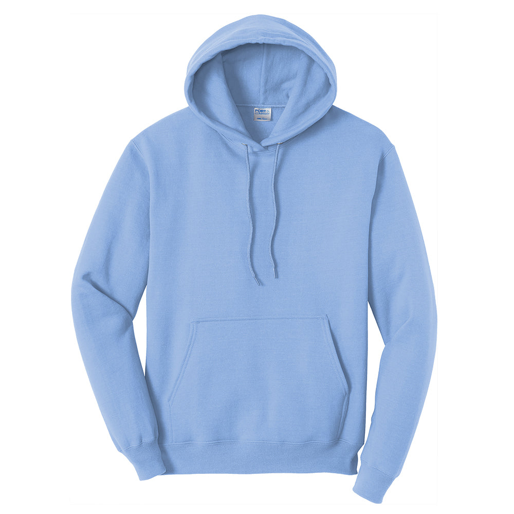 Port Company Classic Pullover Hoodie - Medium, Neon Pink, Soft Air Jet Yarn, Dyed-to-Match Drawcord - View #11