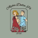 Alpha Delta Pi Retro Couple My Tie Shirt