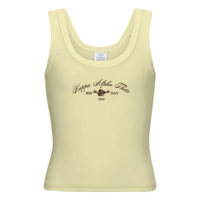 Kappa Alpha Theta Elegant Floral Bid Day Tank 2