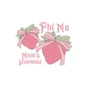 Phi Mu Strawberry Bow Parent's Weekend Shirt