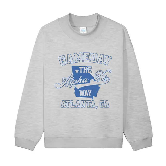 Alpha Xi Delta State Shape Design Game Day Hoodie 2
