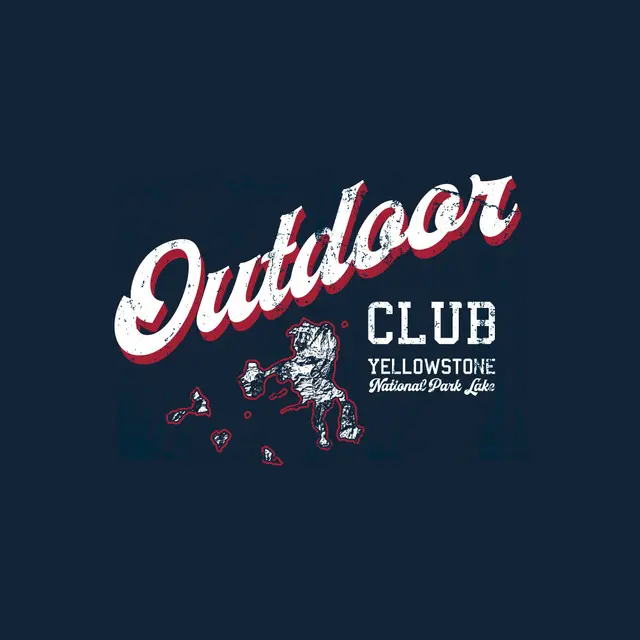 Outdoor Club Script Text with Map PR Hoodie