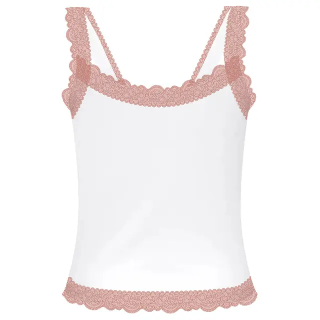 Customizable Fresh Prints Lace Cali Camisole Top fp61 White mto Back