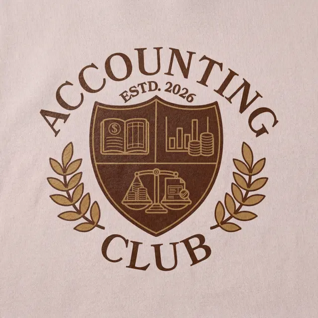 Accounting Club Crest Illustration PR Shirt