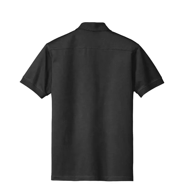 Port Authority Stretch Pique Polo Black Back