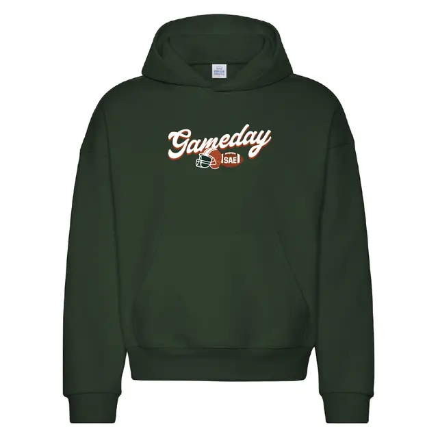 Sigma Alpha Epsilon Script and Football Graphic Game Day Hoodie 2