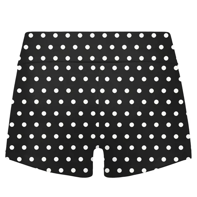 Fresh Prints FP104 Polka Dot Sporty Set Shorts Black White Back
