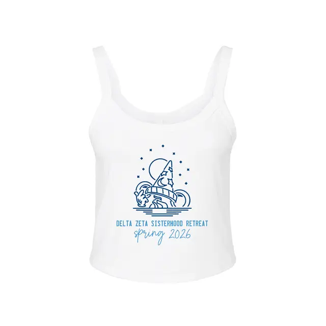 Delta Zeta Whimsical Wizard Hat Retreat Tank 2