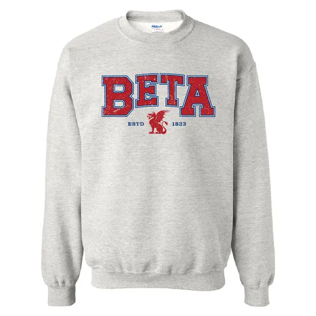 Beta Theta Pi Bold Block Letters with Dragon PR Crewneck 2
