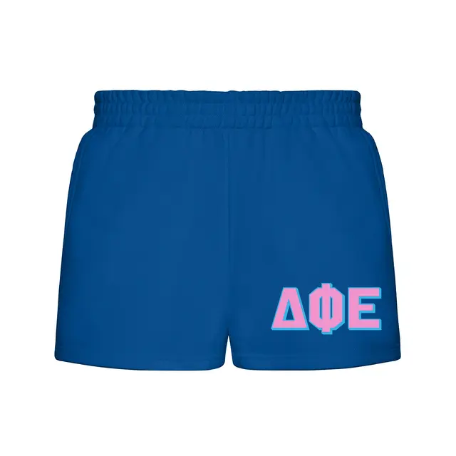 Delta Phi Epsilon Stacked Lettering PR Shorts 2