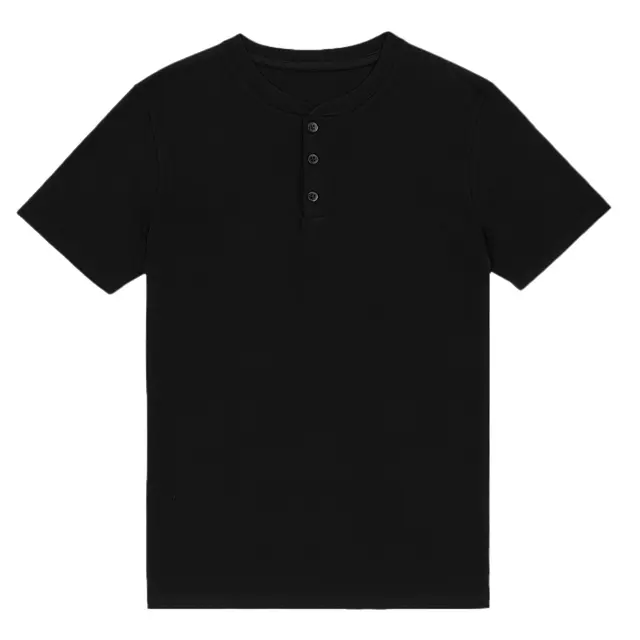 2460-Mens-CVC-Henley-Black-Front