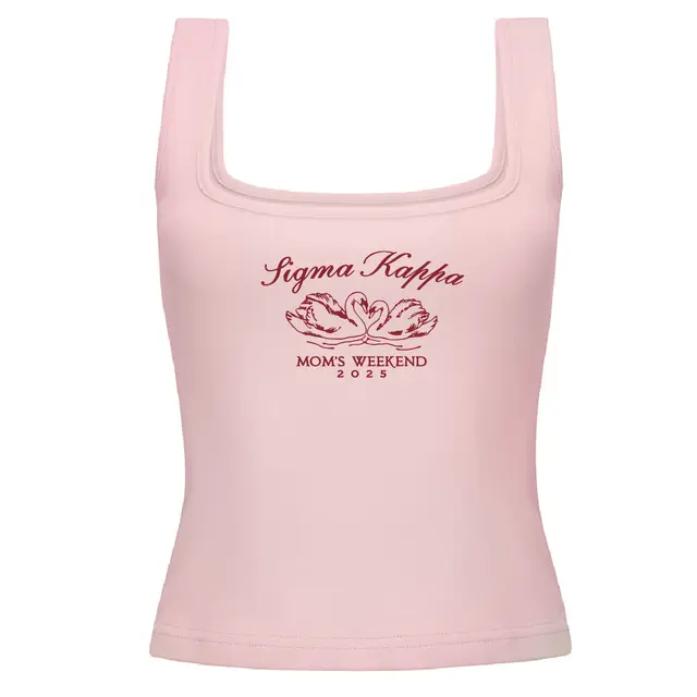 Sigma Kappa Swan Illustration Mom's Weekend Tank 2