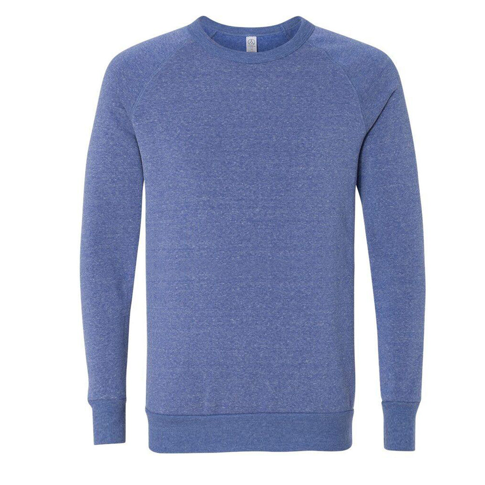 Alternative Men's Champ Eco-Fleece Sweatshirt - Raglan Sleeve Crew Neck, Vintage Style Casual Pullover - View #10