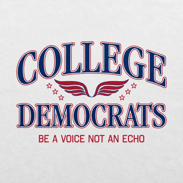 College Democrats Winged Text PR Shirt