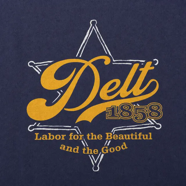 Delta Tau Delta Flowing Script Star PR Crewneck