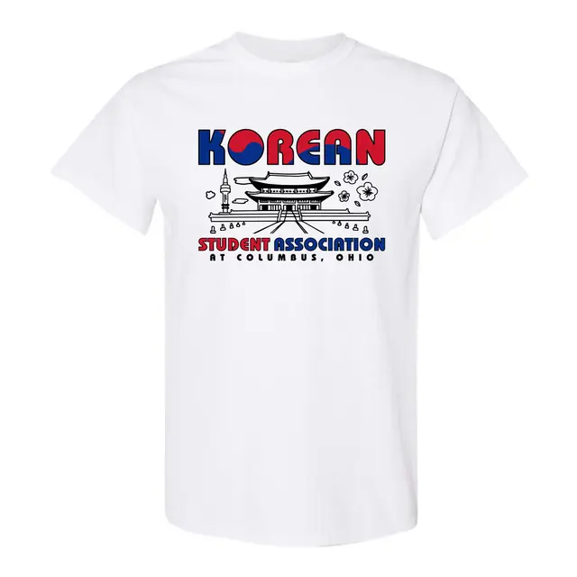 Korean Student Association Colorful Hanok Illustration PR Shirt 2