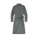 PLUSH MICROFLEECE SHAWL COLLAR ROBE Deep Smoke Back