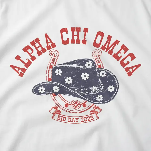 Alpha Chi Omega Floral Cowboy Hat Rush Sweater