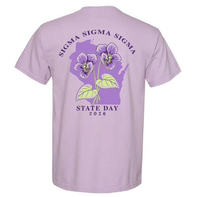 Sigma Sigma Sigma Purple Violets State Day Shirt 2