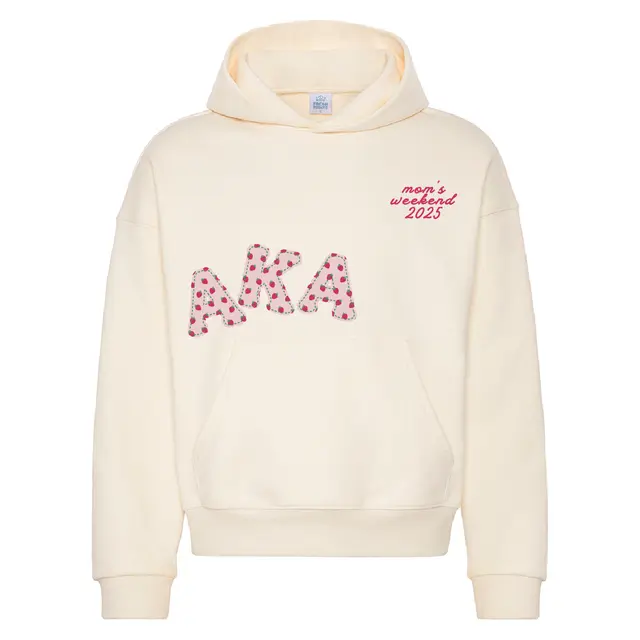 Alpha Kappa Alpha AKA Berry Pattern Mom's Weekend Hoodie 2