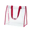 BAGedge Clear PVC Tote be252 Red Front