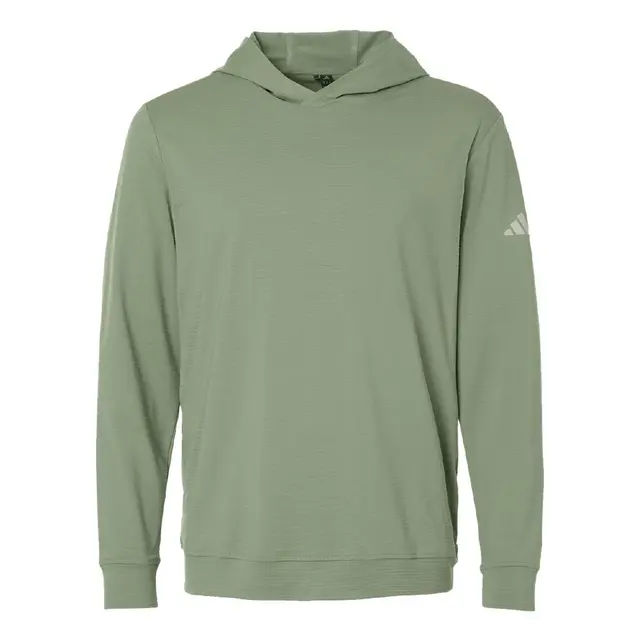 Adidas-A2009-Mens-Ultimate365-Elevated-Pullover-Hoodie-A2009 Silver Green Front