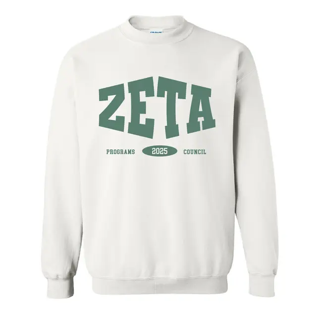 Zeta Tau Alpha Bold Block Text PR Sweater 2