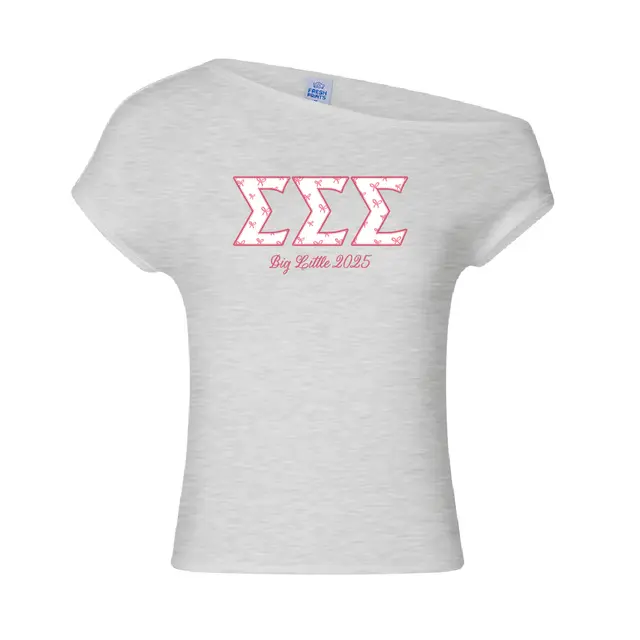 Sigma Sigma Sigma Bow Pattern Big Little Reveal Shirt 2