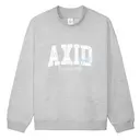 Alpha Xi Delta Lace Text with Checkered Bow Formal Crewneck 2