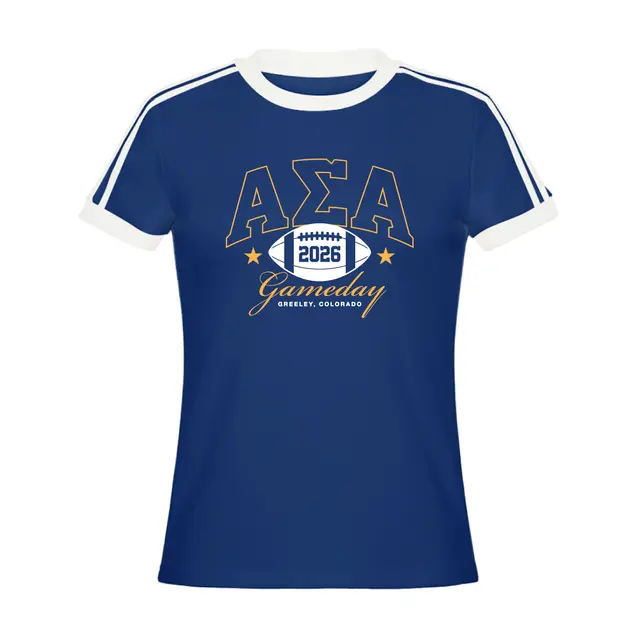 Alpha Sigma Alpha Football Graphic PR Shirt 2
