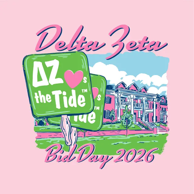 Delta Zeta Playful Signage Bid Day Shirt