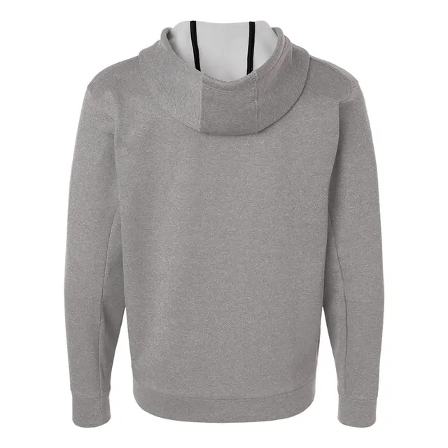 Adidas Men's Game & Go Fleece Full-Zip Hooded Sweatshirt Medium Grey Heather Back