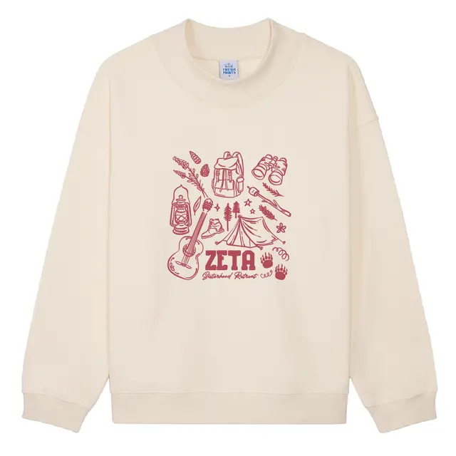 Zeta Tau Alpha Camping Icons Sisterhood Retreat Crewneck 2