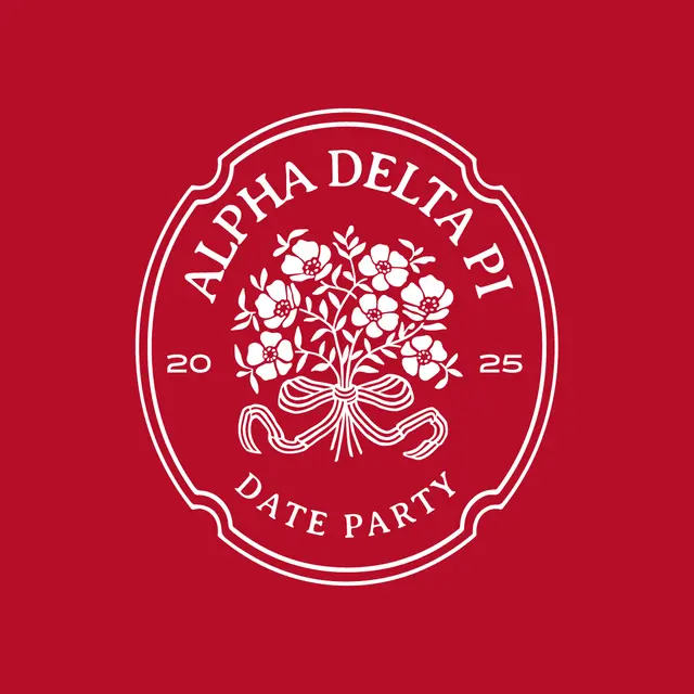 Alpha Delta Pi Floral Emblem Date Party Shirt