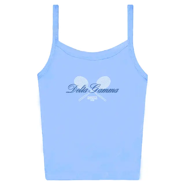 Delta Gamma Tennis Racket Parent's Weekend Tank 2
