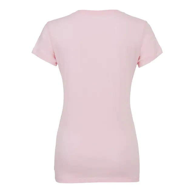 Bella + Canvas Ladies' Jersey Short-Sleeve V-Neck T-Shirt b6005 Pink Back