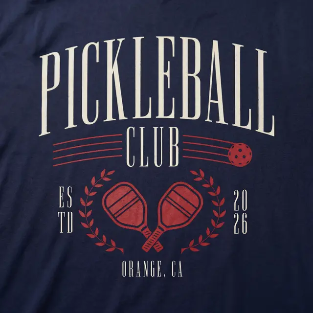 Pickleball Club Vintage Paddles Crest PR Shirt