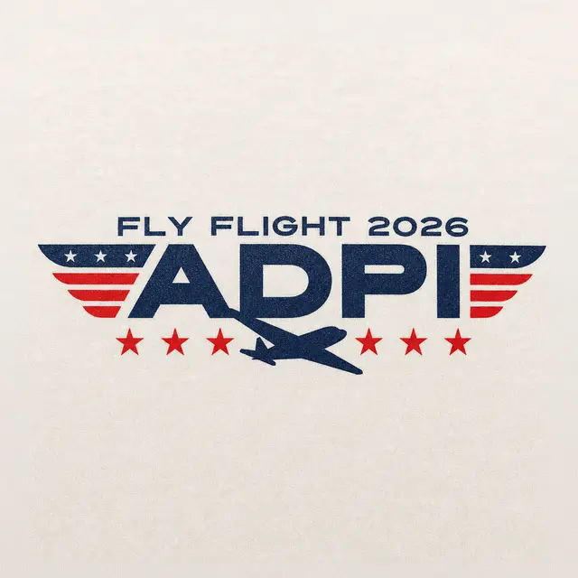 Alpha Delta Pi Winged Plane Stars Rush Shirt
