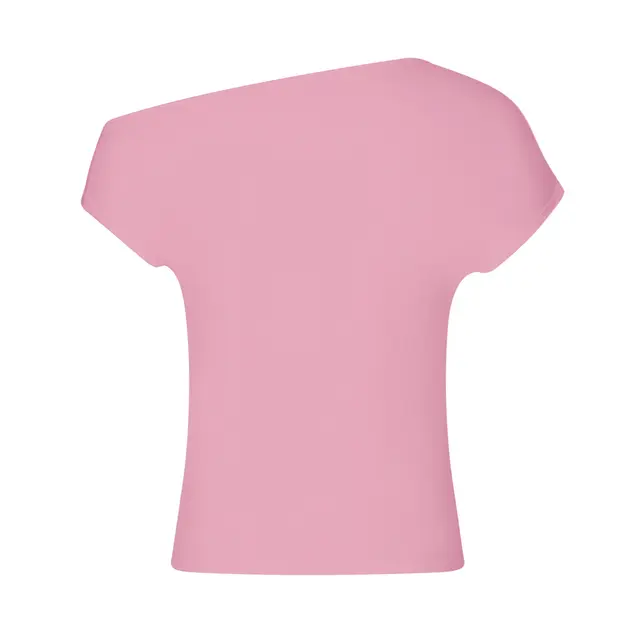 Off Shoulder Shirt Light Pink Back