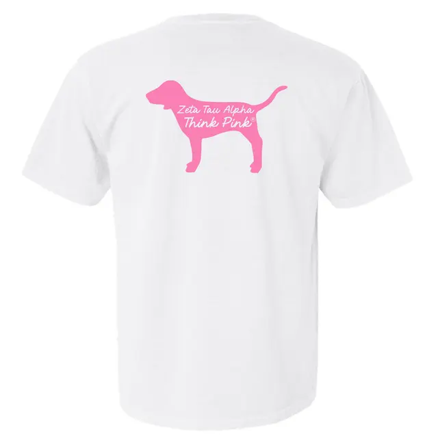Zeta Tau Alpha Pink Dog Graphic Philanthropy Shirt 2