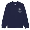 Astronomy Club Crescent Moon and Starry Text PR Crewneck 2