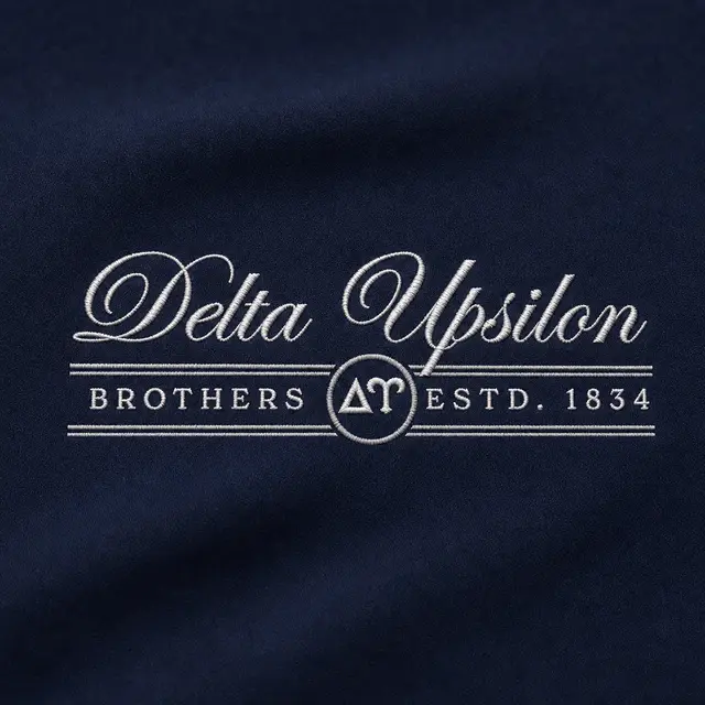 Delta Upsilon Curved Script Design PR Crewneck