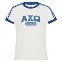 Alpha Chi Omega Blue Block Letters Game Day Shirt 2