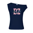 Delta Zeta Bold Pink Block Letters PR Tank 2