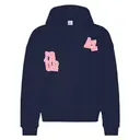 Delta Zeta Greek Letters and Numbers with Heart Pattern PR Hoodie 2