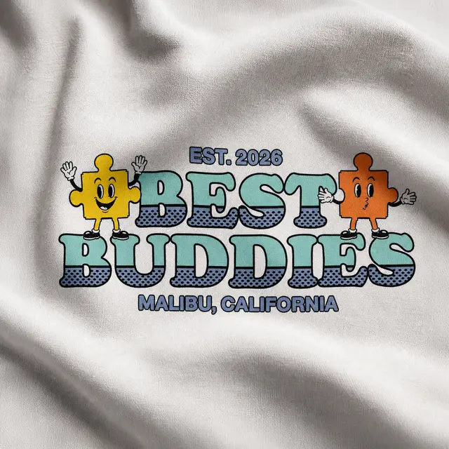 Best Buddies Cartoon Puzzle Characters PR Shirt